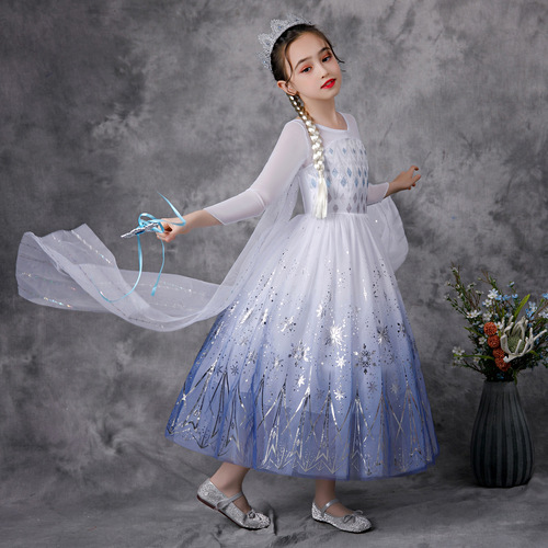 Elsa Princess Dress Frozen 2 Girls Elsa Dress Summer Children's Skirt Clothes Elsa Costume for Women