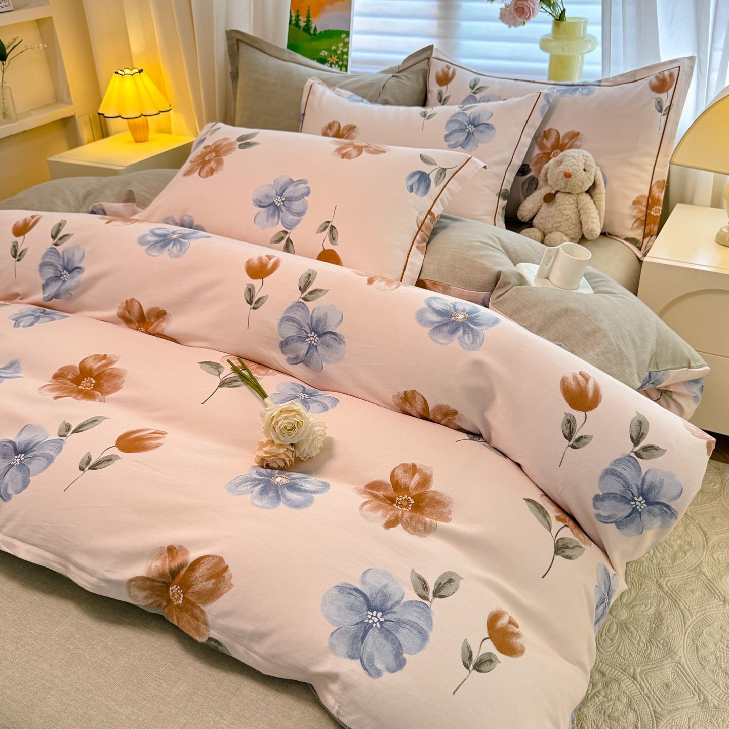 Otoño y invierno algodón molido engrosado cama de tres piezas colchón de algodón cama de cama de una sola pieza de cama de cuatro estaciones