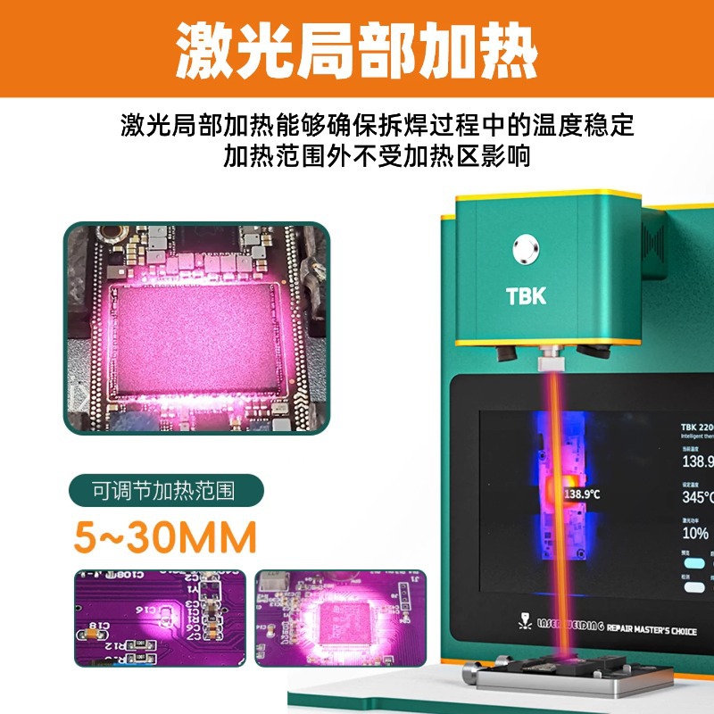 TBK2206激光拆焊机热成像诊断仪激光拆焊芯片BGA返修激光拆焊CPU