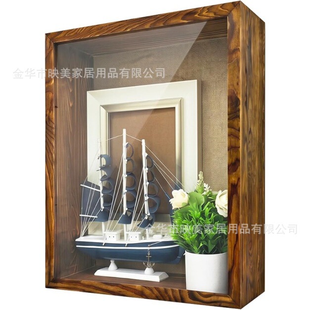 Solid wood deep shadow box 20*16in, made of burnished pine wood, display frame, background for commemorative specimens, storage photo frame Solid wood deep shadow box 20*16in, made of burnished pine wood, display frame, background for commemorative specimens, storage photo frame
