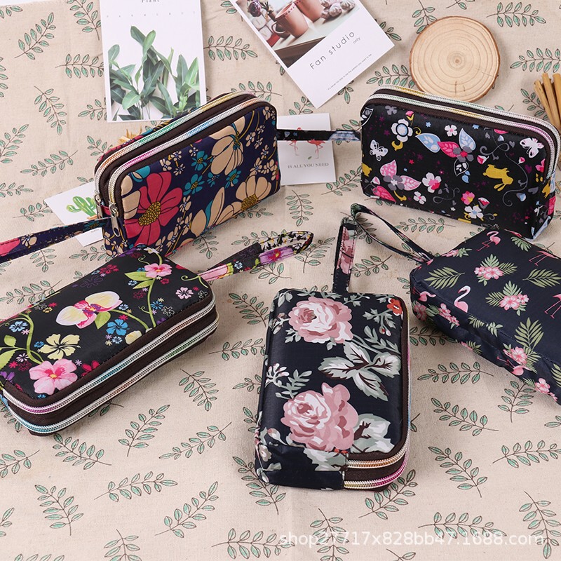2026 New Summer Coin Purse for Women, Small Mini Clutch Bag, Key Bag, Mobile Phone Bag, Double Zipper Oxford Fabric Mom Style