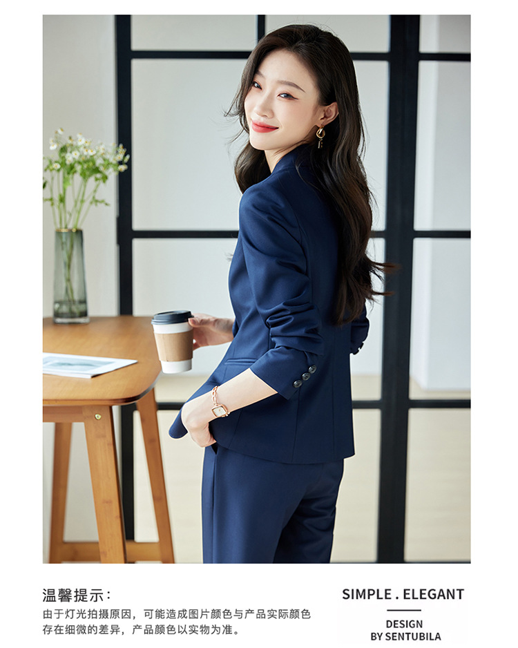 法米姿 秋冬新款时尚修身职业装高端工装西服两件套