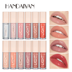Cross-border HANDAIYAN mirror water gloss liquid lacquer glass 12 colors moisturizing pearlescent lip gloss lip gloss lip glaze