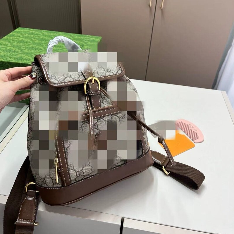 Gucci's New Bags, New Parent-Child Diamond-Patterned Monogram Backpacks, Genuine Leather