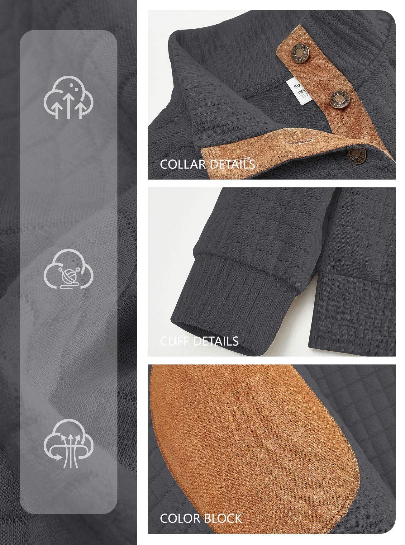 Men's Casual Stand Collar Hoodie Versatile Spring Autumn Fashion_voghion.com