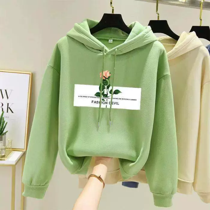 批发2025牛油果加绒加厚卫衣女休闲百搭早秋韩版学生宽松跨境批发