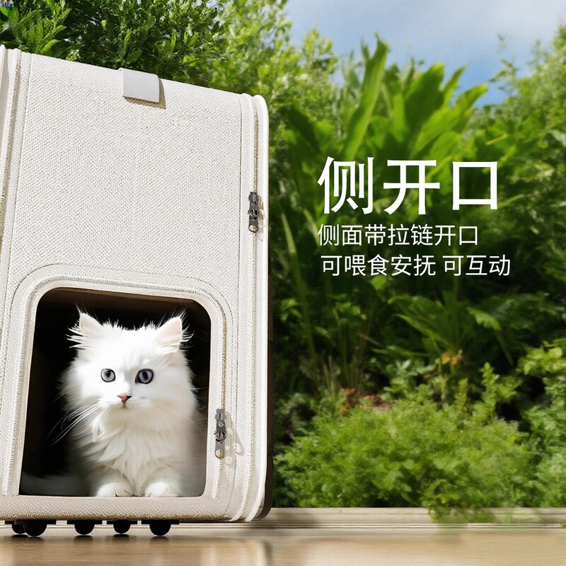 猫バッグスペースカプセルバックパック大容量ペットバックパック抗ストレス猫ケージ猫バッグトロリーケース猫ボックス犬バックパック|undefined