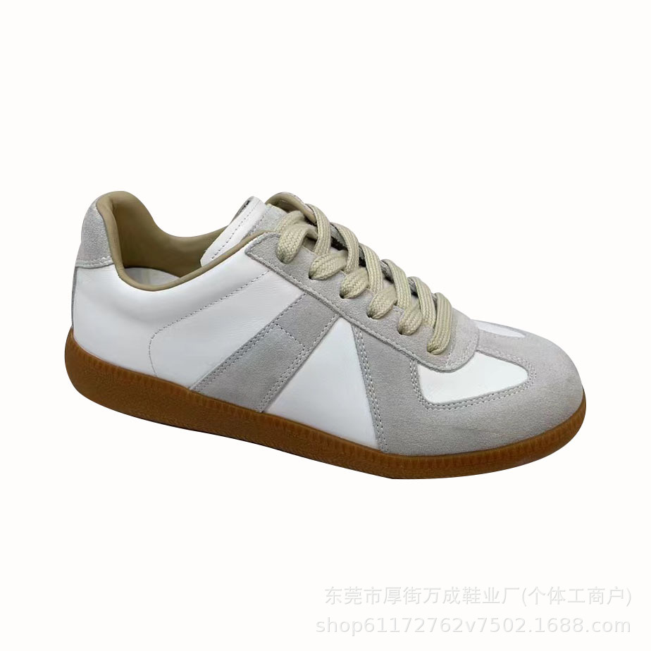 Zapatos de entrenamiento alemanes originales puros mm6 zapatos casuales deportivos planos de cuero para mujer zapatillas de deporte para hombre zapatos blancos ventas directas de fábrica de Dongguan
