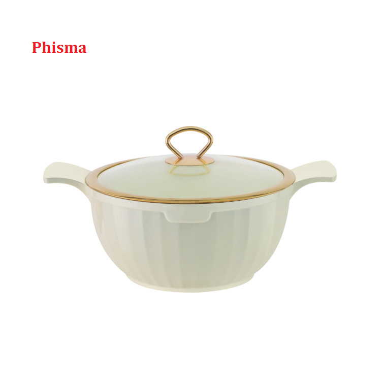 Juego de olla de fundición a presión de columna romana 24cm26cm28cm olla de sopa sartén utensilios de cocina Juego de 8 piezas de olla de aluminio antiadherente