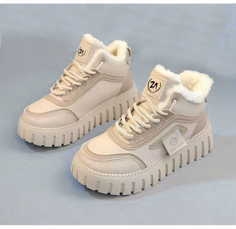 Platform sneakers, high universal, platform sole, sizes 36–41, khaki or black