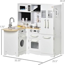 拐角厨房锅具儿童过家家做饭收纳生日礼物多功能木质儿童玩具批发