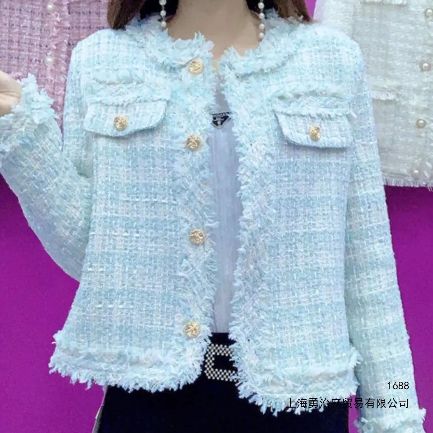 French-style elegant Chanel-inspired jacket, fashionable and stylish top for spring and autumn, Korean style.
