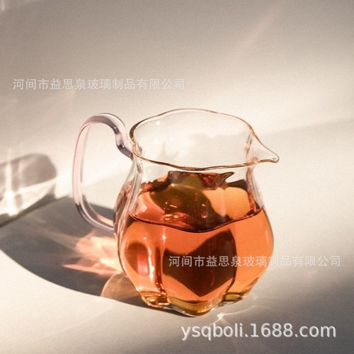 Japanese-style melon-edge fair cup high-end borosilicate glass high-end male cup tea divider tea kung fu tea set tea sea tea cup