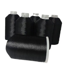 108D/2涤纶绣花线 10000码 260克 黑色 皮具手袋匹绣线裁片刺绣线