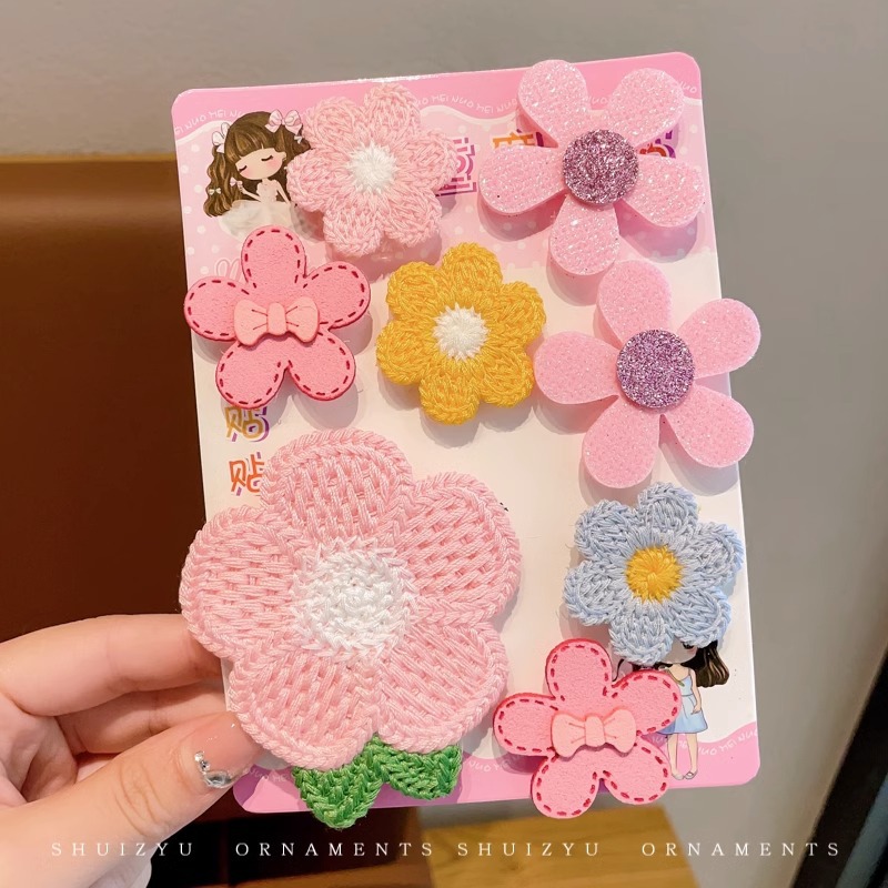 El pelo roto de las niñas artefacto de dibujos animados Velcro bebé de las niñas Linda horquilla sin costuras no duele el pelo flequillo accesorios para el cabello pegajoso