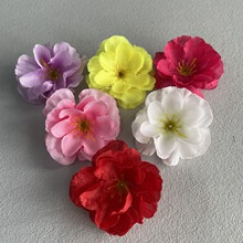 仿真桃花批发婚礼撒花梅花绢布花头舞蹈道具装饰桃花配件服装头饰