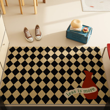 地垫入户门垫美式复古可裁剪丝圈进门脚垫家用玄关耐脏易打理地垫