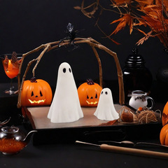 国境を越えたハロウィーンのアイデア白い幽霊装飾品の家庭庭園装飾樹脂工芸品卸売り