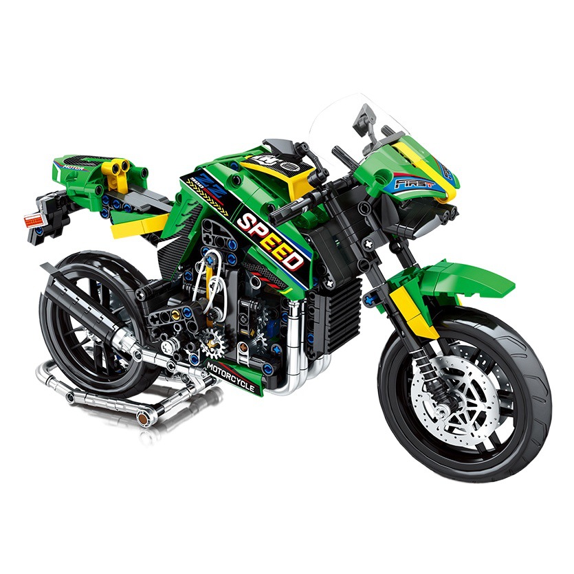Juhang tecnología BMM1000RR bloques de construcción motocicleta niños rompecabezas montado Duka tierra motocicleta modelo juguete