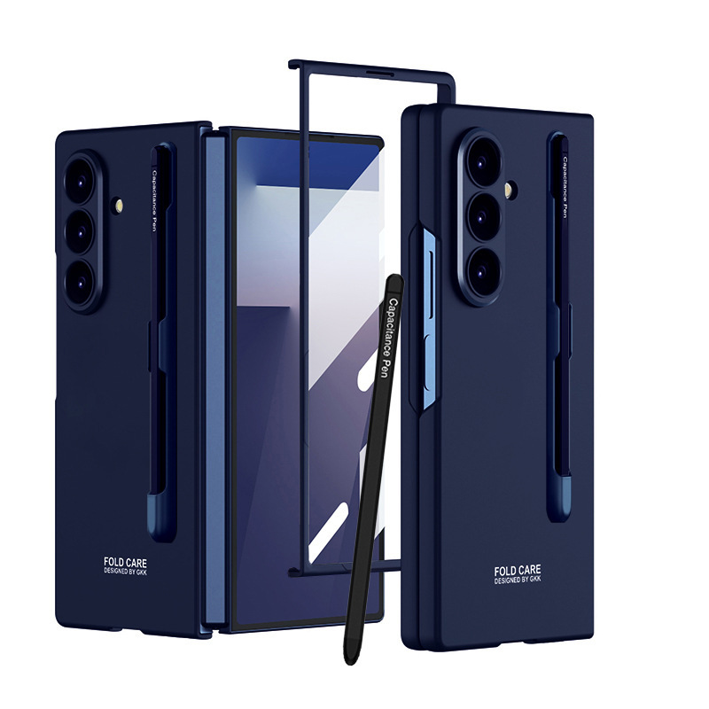 Samsung Galaxy Z Fold7 携帯電話ケースに適しています。ペンスロット付き折りたたみスクリーン、ソリッドカラースタイル、ファッショナブルな男性と女性のモデルです。|undefined