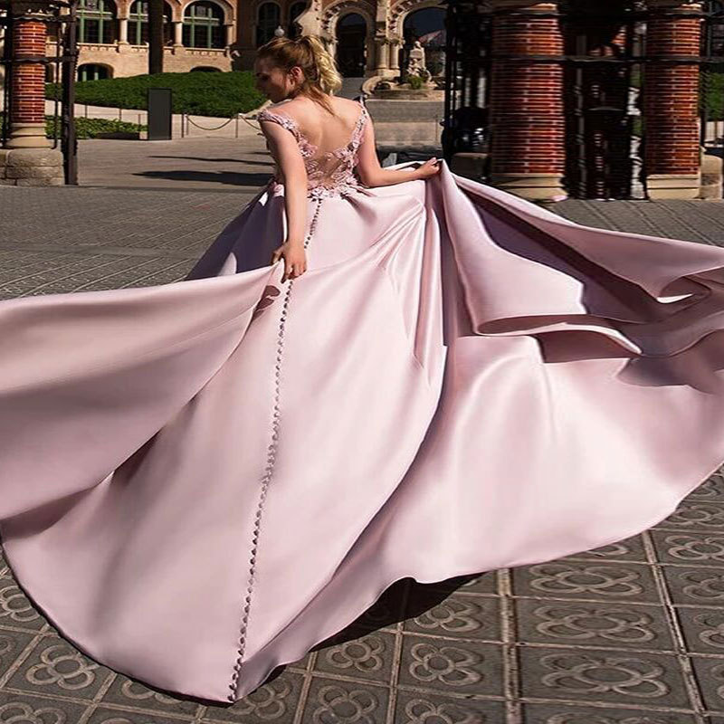 Comercio exterior europeo y americano Amazon AliExpress deseo mujeres nuevo encaje cuello redondo vestido de noche A-line adelgazamiento largo