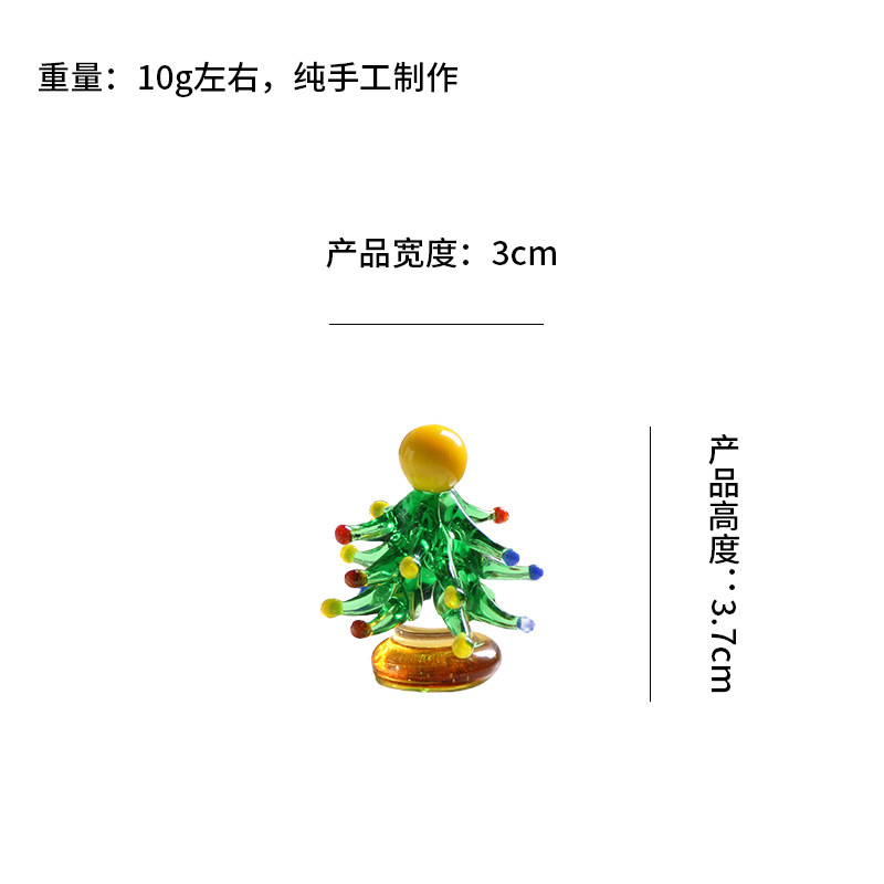 Zibo vidrio gran vista jardín artesanía ornamentos dibujados a mano árbol de Navidad decoración de mesa regalo de cumpleaños de Navidad