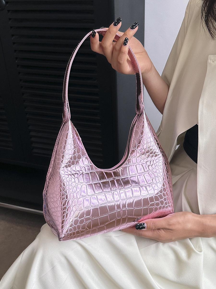 Glossy fashionable classic underarm bag