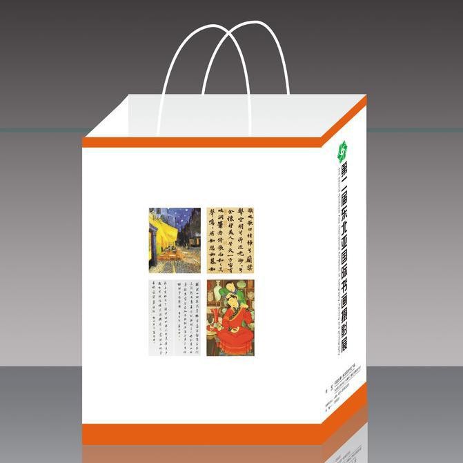 生产厂家可按您的要求大量印制logo国际书画摄影展纸质手提袋子