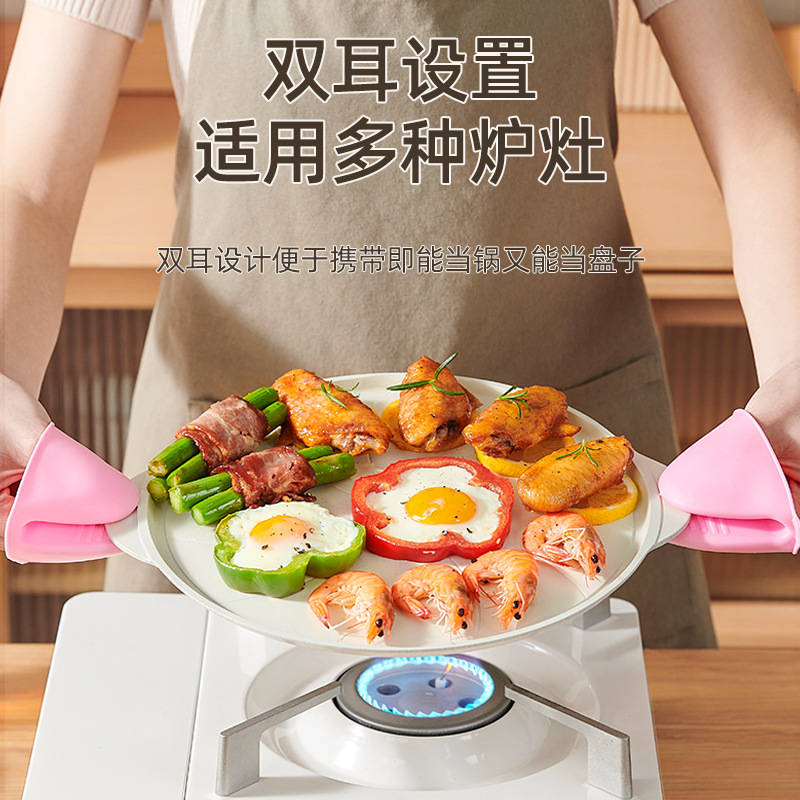 Mingjue británico horno de cassette al aire libre Placa de barbacoa estilo coreano teppanyaki Placa de barbacoa Placa de conducción de calor del hogar