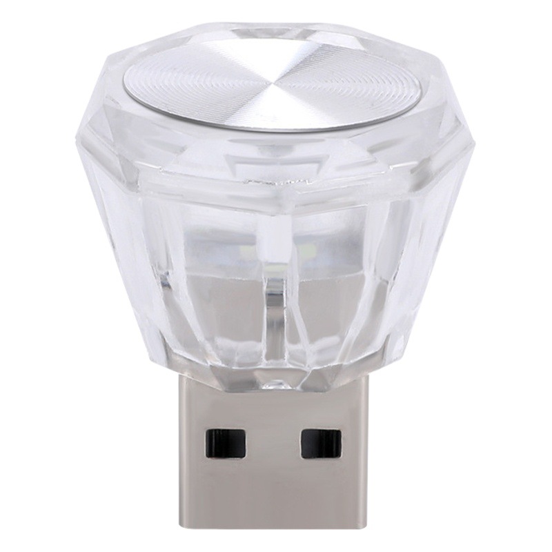 Interior del coche atmósfera luz coche USB noche luz Iluminación inalámbrica intermitente colorido atmósfera Cambio de Luz Decoración suministros