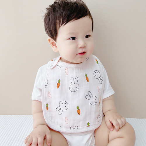 Bamboo cotton 6-layer gauze saliva napkin baby baby products infant saliva bag bib bib baby rice bag