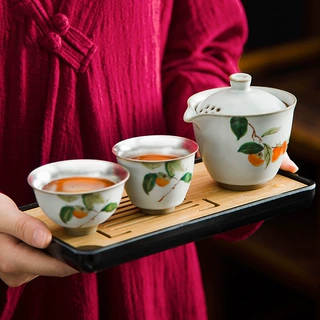 唐宋汝窑功夫旅行茶具快客杯小套装便携包便携式一壶二杯单人泡