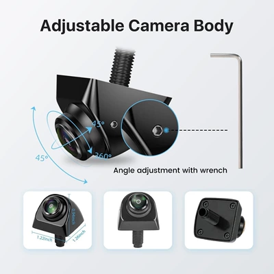Vehicle camera blind area front view starlight