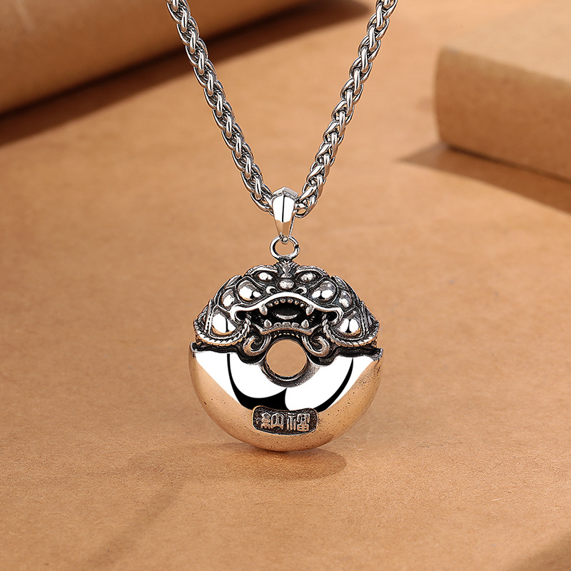 景泰蓝珐琅平安扣纳福貔貅项链男女同款潮流新中式国风复古感饰品