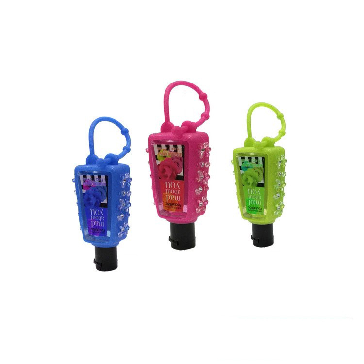 免洗手液瓶套30毫升日用梯形瓶硅胶亚克力钻30ml水钻瓶套防滑