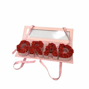 in stock Window Graduation Gift Box GRAD Alphabet Flower Box Flower Gift Box for Birthday