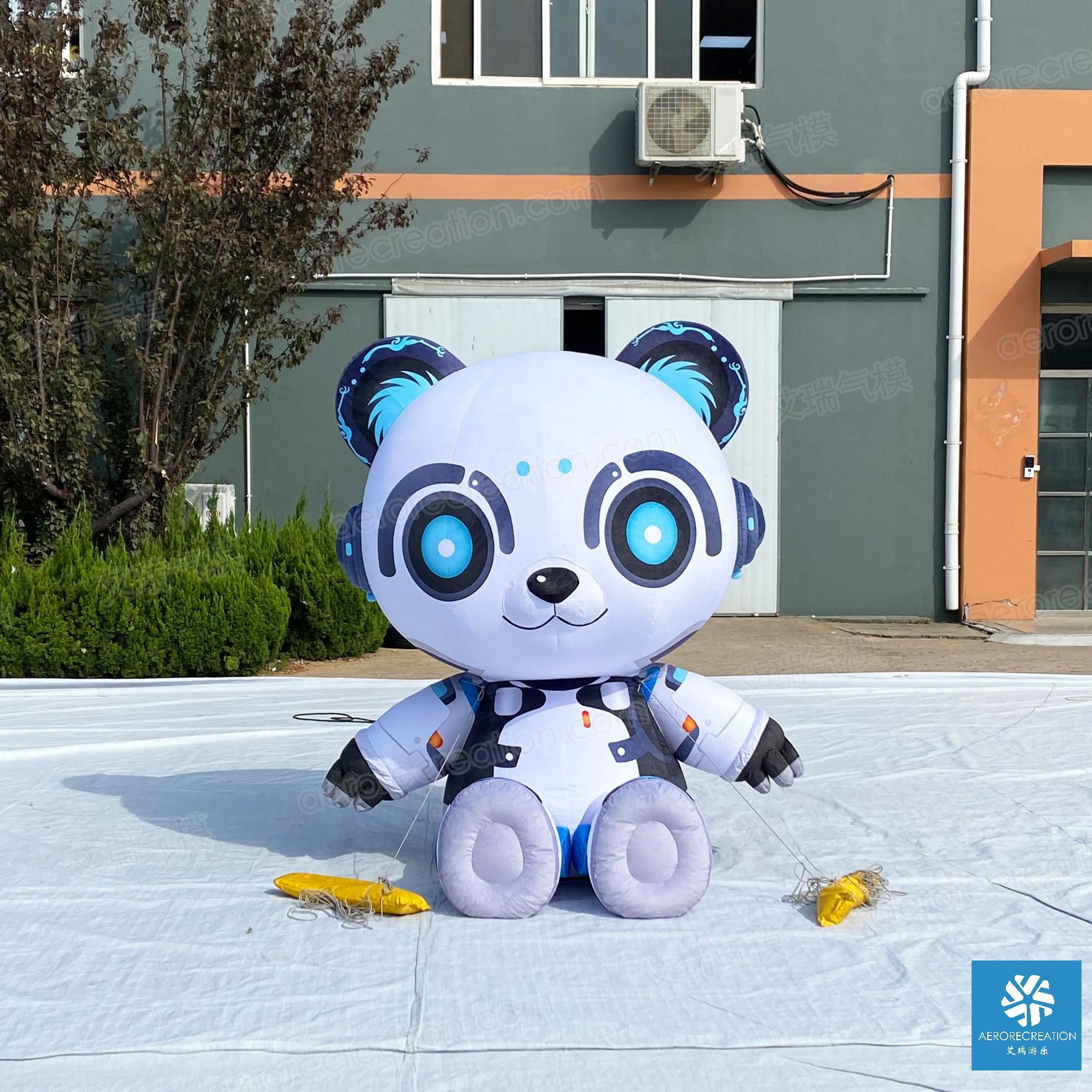 【厂家直销  批量发货】高2.2m 毛绒幻宝坐姿气模卡通IP美陈人物