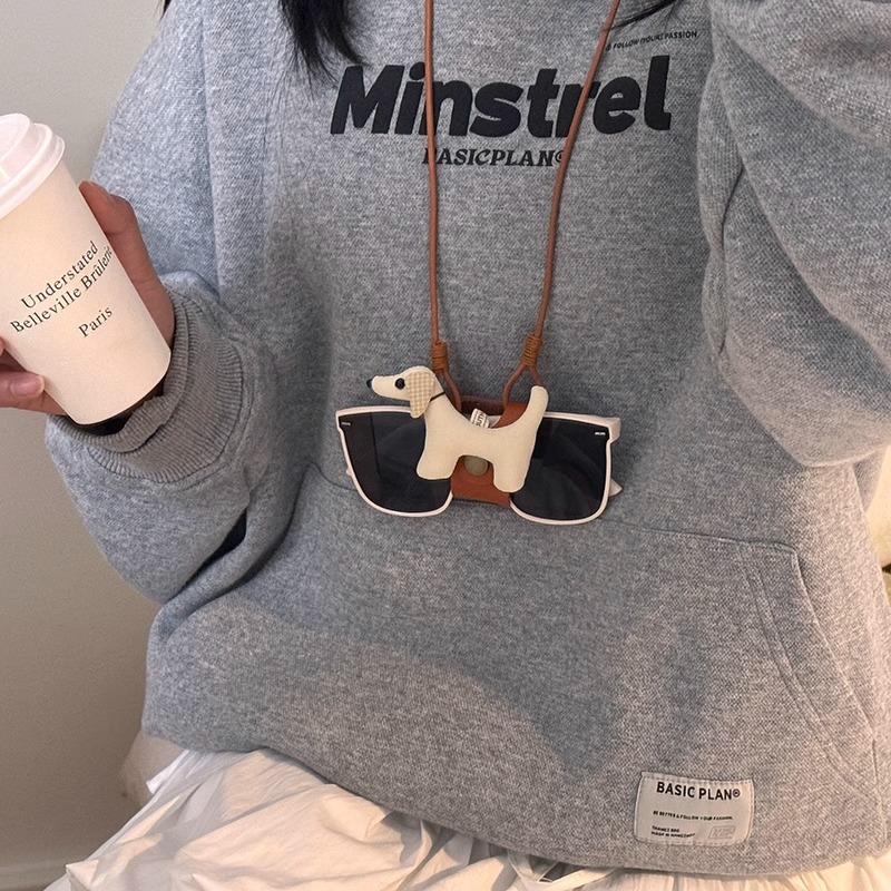 Cute Puppy Sunglasses Lanyard Portable Anti-shedding Storage Neck-hanging Glasses Storage Korean Sunglasses Hanging Chain