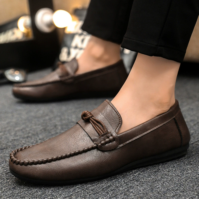 Spring Social guy casual shoes tide shoes Doudou shoes men's lazy shoes, kicking men's shoes foreign trade large size