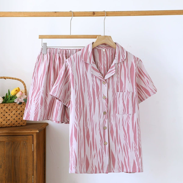 Yarn-dyed girl short-Casa pink