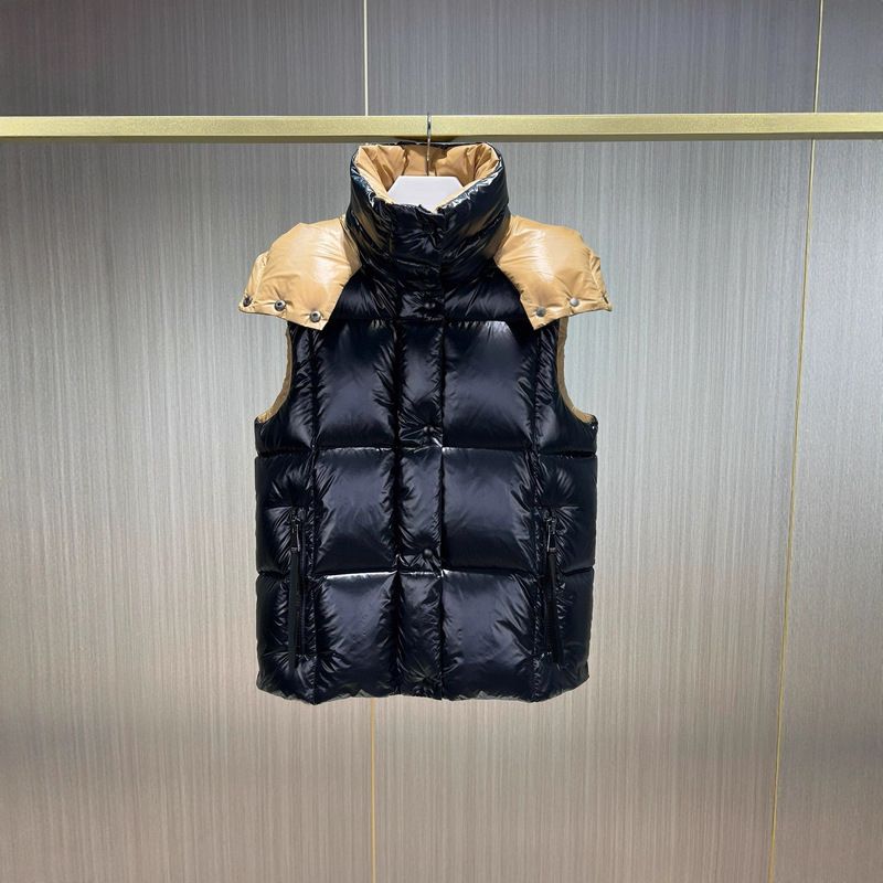 25Fw High Version Nanyou Beauty Trendy Early Autumn New Men's and Women's Couple's Color Matching Thickeneded Vest down Jacket Jacket