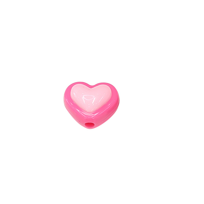 Cuentas sueltas de empalme amor de 16x18mm, color sólido, para perforación DIY, accesorios para pulseras, collares, cadenas de teléfono móvil y cabello.