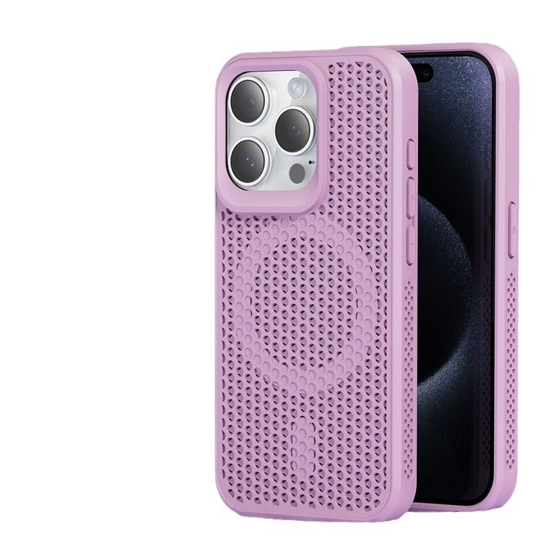 Funda para teléfono móvil Apple 17ProMax, funda magnética transpirable con disipación de calor para iPhone 15PRO, funda con disipación de calor para celular 11