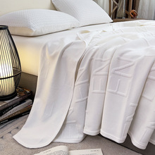 高端A类全棉针织毛巾被沙发盖毯办公室午睡毯子空调夏凉被床上用