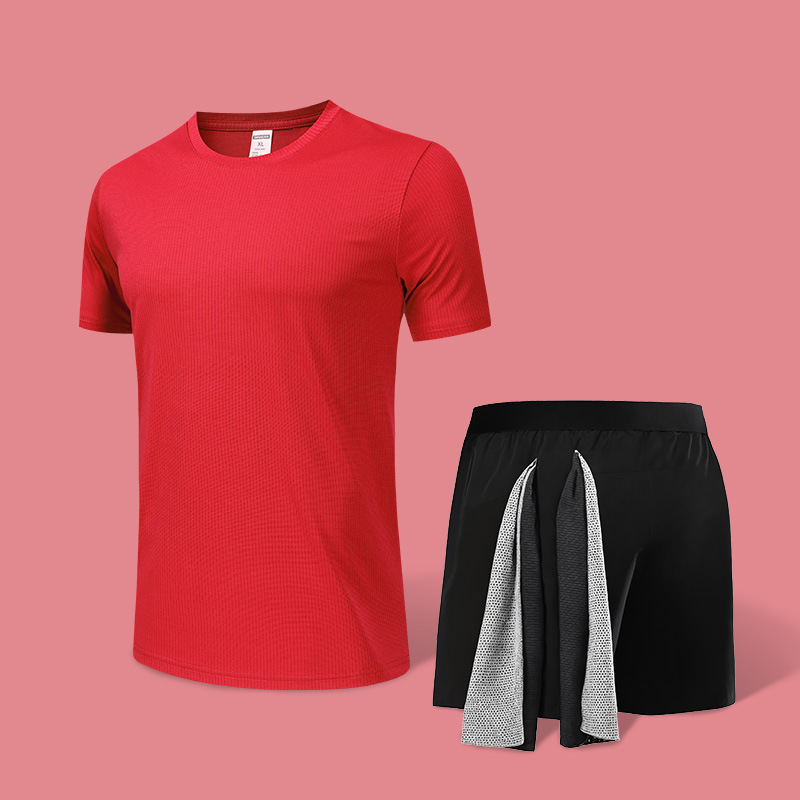 Verano transfronterizo Amazon al aire libre suelto color sólido traje de talla grande deportes y ocio cuello redondo pantalones cortos de manga corta traje de dos piezas