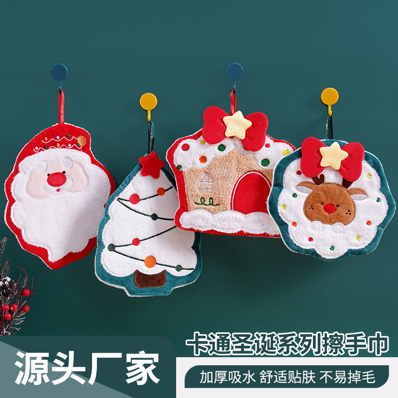 Cross-Border Household Bathroom Cartoon Hand Towels, Kitchen Cloths, Household Children's Absorbent Towels, Available for Dropshipping
