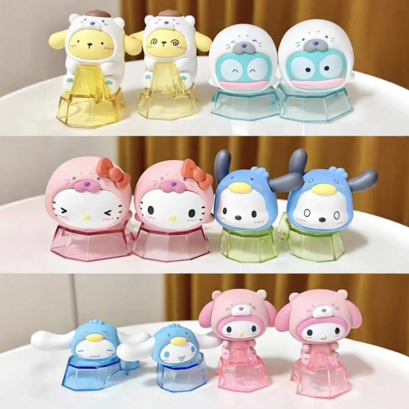 正版Hello kitty泰迪睡衣系列系列毛绒盲盒潮玩手办可爱公仔批发|undefined