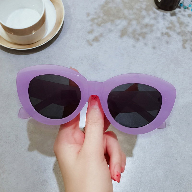 Nuevo ojo de gato retro gafas de sol hombres y mujeres de comercio exterior europeo y americano gafas de sol coreanas fábrica al por mayor