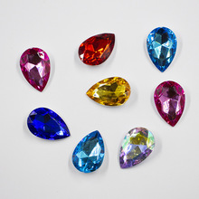 尖底水滴异形钻银底水晶亚克力钻DIY手机壳发饰服装饰品水滴钻