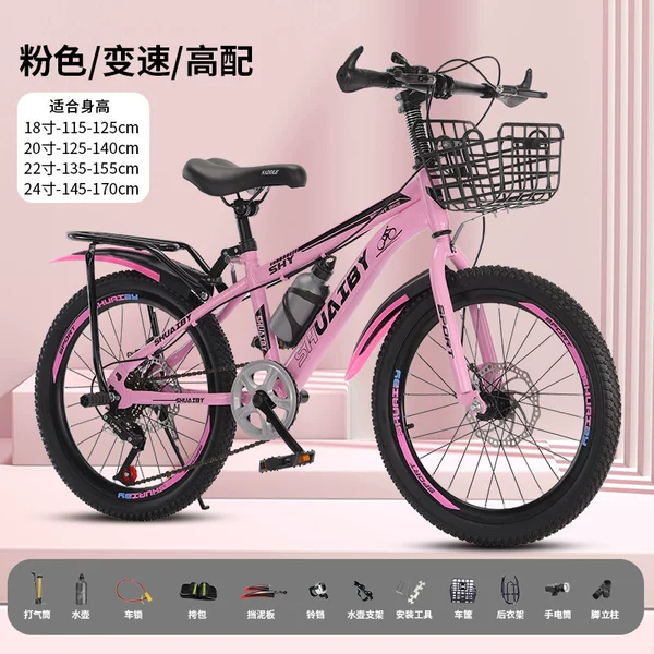 Fuchsia bike shifter (brake handle) disc brake, basket